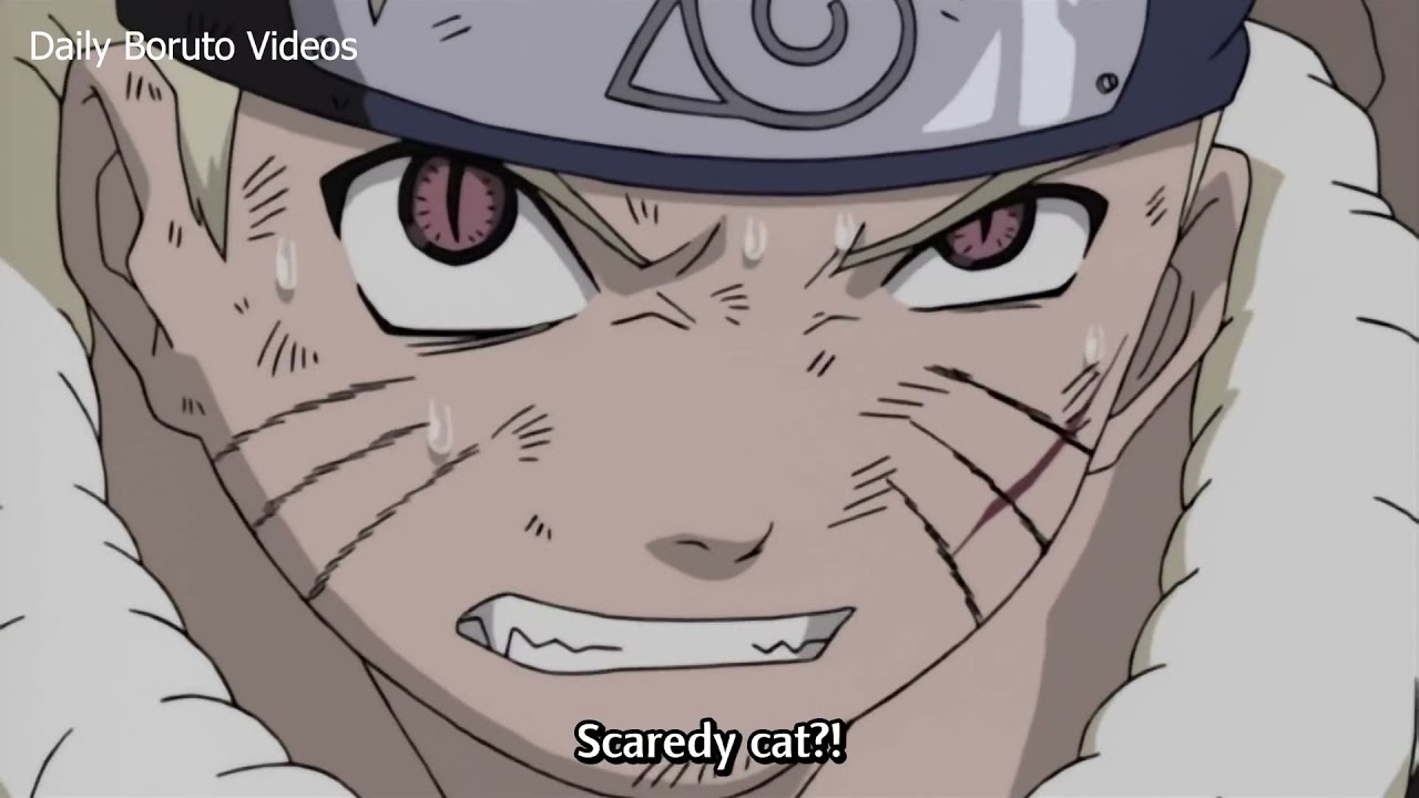 Como é que se diz isto em Japonês? are you hurt scaredy cat (naruto  scene)