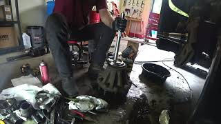 Truck Repair, changing front wheal bearings,races, wheel seal, 794 2020/142