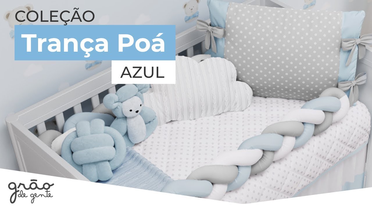 QUARTO DE BEBÊ TRANÇA POÁ AZUL | GRÃO DE GENTE quarto de bebê casas bahia