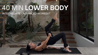 40 Min Lower Body Intermediate Glutes, Quads Calves Pilates Inspired Lower Body Workout