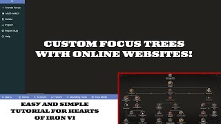 How to make a custom Focus Tree for HoI4 with this Website!
