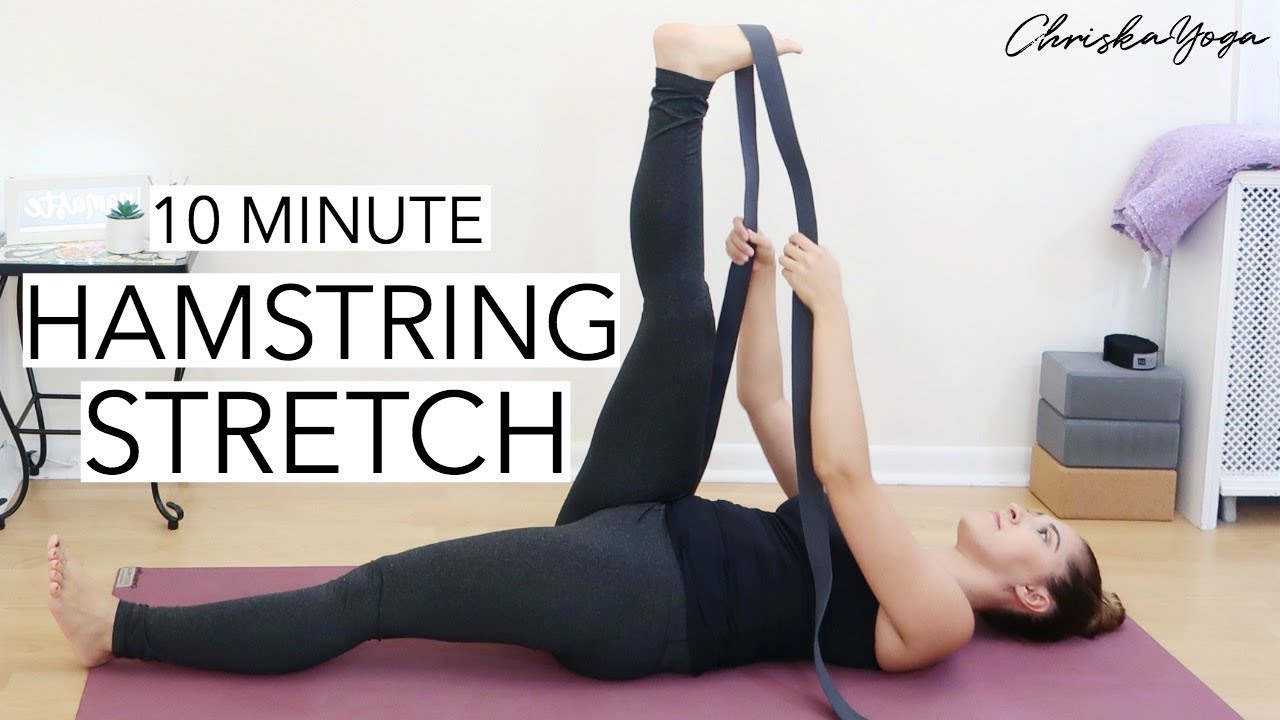 hamstring stretch yoga strap