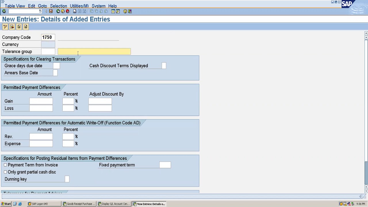 Tolerance Limit for Customers and Vendors in SAP YouTube