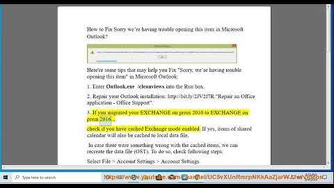 Fix Sorry we’re having trouble opening this item in Microsoft Outlook