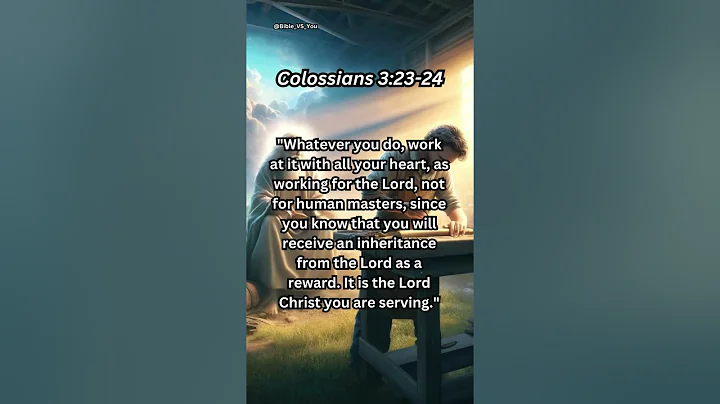 🛠 Working for the Lord - Colossians 3:23-24