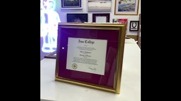 Diploma Custom framing by nj frame shop framing www.ModernMemoryDesign.com Hasbrouck Heights New Je