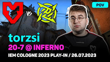 CSGO POV MOUZ torzsi (20/7) vs NIP (inferno) @ IEM Cologne 2023 Play-in / Jul 26, 2023