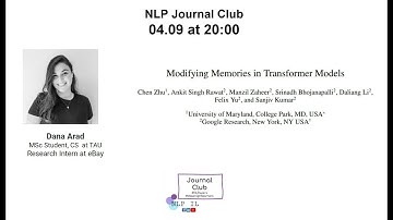 NLP IL Journal Club #10 - Dana Arad