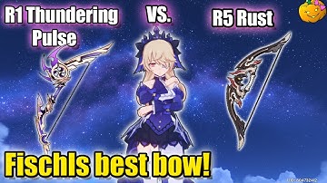 R1 Thundering Pulse vs. R5 Rust comparison on Fischl - How much better is it? - Genshin Impact 2.8