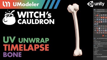 3D Modeling in Unity - Timelapse of unwrapping Bone in the Witch