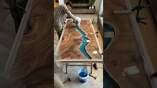 Building a Stunning Blue River Table from Raw Wood ✨🪵 | Ultimate Epoxy Resin Timelapse