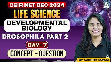 CSIR NET Dec 2024 | Developmental Biology - Drosophila Part 2 | Concept + Questions | Day - 7