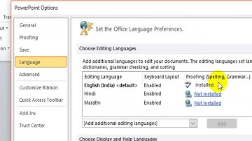 How to change language in Microsoft powerpoint