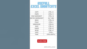 EXCEL SHORTCUTS #excel #shortcuts #shorts #shortsvideo #excel
