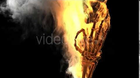 Burning Skeleton OK Sign with Alpha Channel | Motion Graphics - Envato elements
