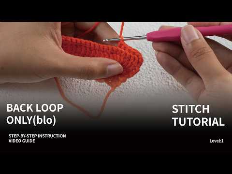 Easy BLO (Back Loop Only) Crochet Tutorial for Beginners 🧶