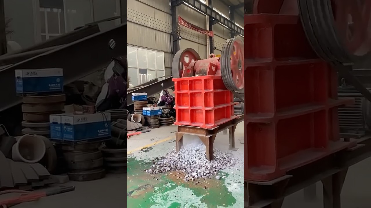 Jaw crusher is used to crush large river rocks to make aggregates, and the effect is very good!