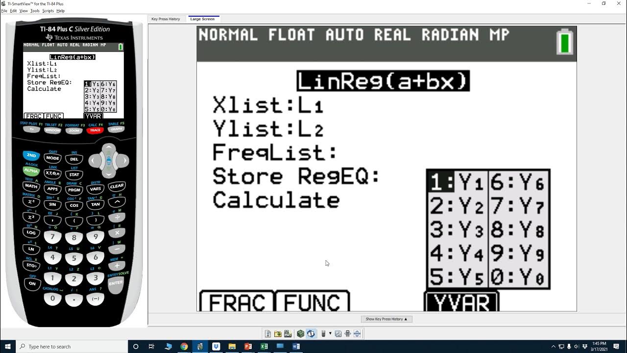 Linear Regression on TI84 YouTube