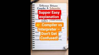 Compiler vs Interpreter in 5 Seconds ⏱️💻 #compiler  #computereducation #shorts