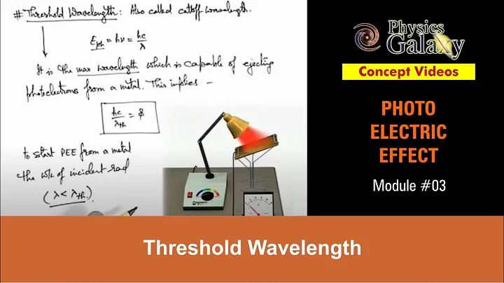 Class 12 Physics | Photoelectric Effect | #3 Threshold Wavelength | For JEE & NEET