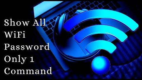 Show all WiFi Passwords with only 1 Command