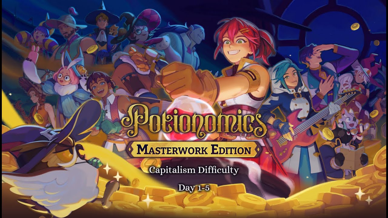 Potionomics - Longplay [No Commentary; Capitalism] - Day 1-5