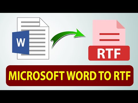 How to Convert Multiple  Word Doc files to RTF | Word Doc files to Rich Text Format