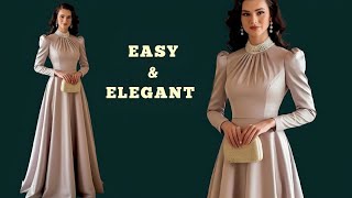 ✅ Evening Dress Pattern Making | Beginner-Friendly Sewing Tutorial