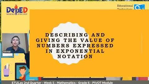 Describing and Giving the Value of Numbers Expressed in Exponential Form video 1