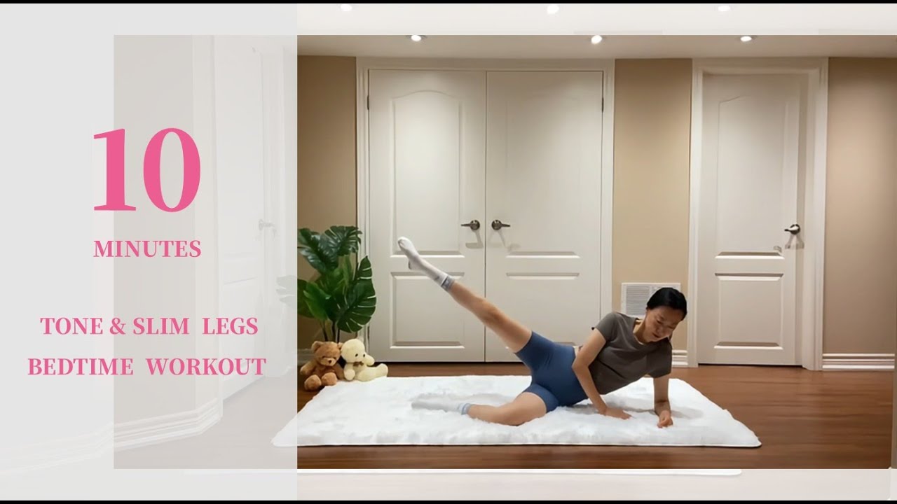 10 MIN Slim thigh pilates workout // bedtime friendly // tone ...