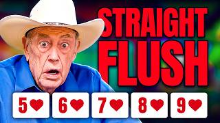 straight flush every hand (but the pots keep getting bigger)
