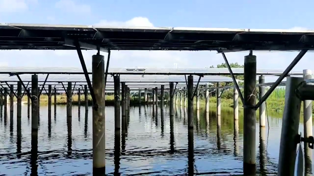 IFBOT X3 at fishery solar hybrid PV station