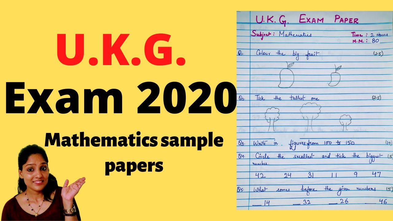 english question paper format for u k g sr k g class by a preschool teacher pp2 exam 2020 youtube