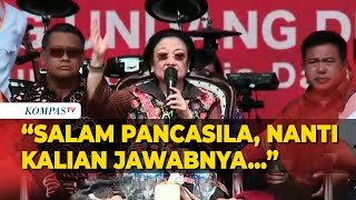 Momen Megawati Praktikkan Salam Pancasila: Tidak Mau Berdiri, Bukan Pancasilais!