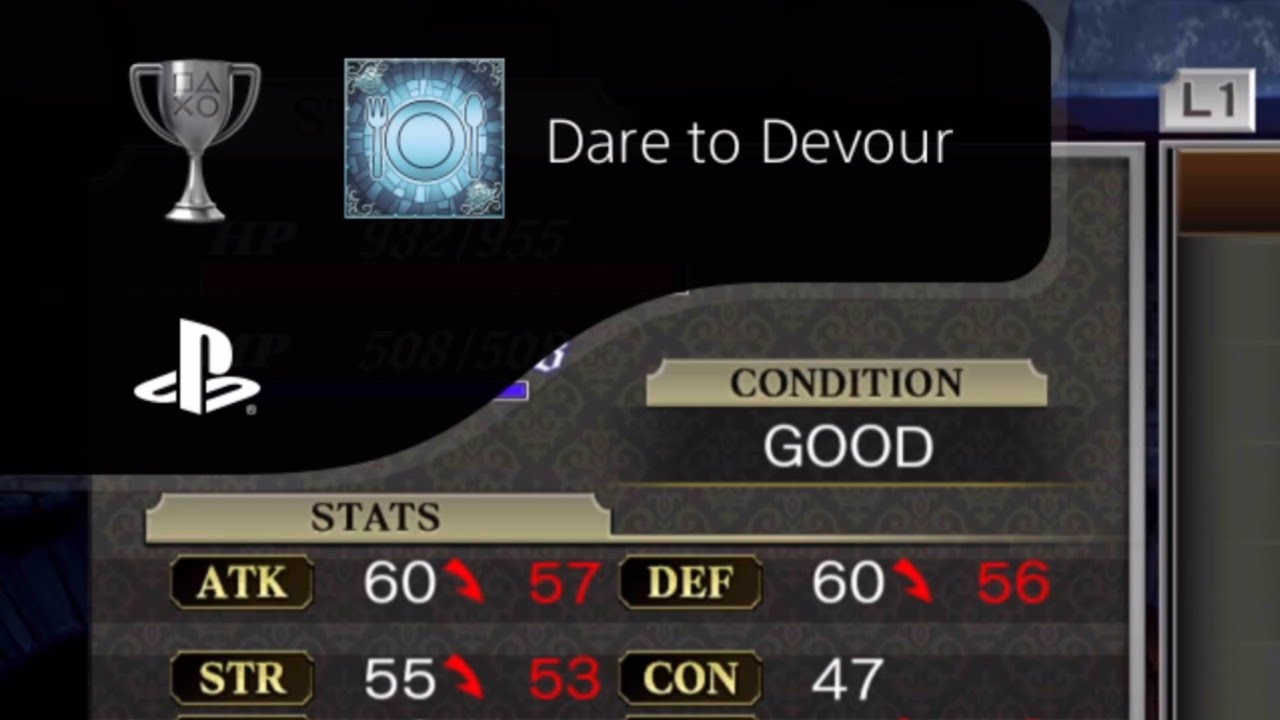 Bloodstained - Dare to Devour Trophy / Achievement