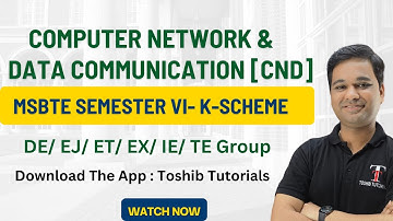 Introduction of Computer Network & Data Communication | Diploma Sem VI | MSBTE | Toshib Tutorial