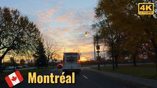 [4K] Peaceful Sunrise Drive in LaSalle, Montreal | The Sky Turned Red at Dawn 🌅 #sunrise #driving