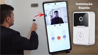 Campainha com câmera sem fio, Instalação no Celular | Doorbell Smart