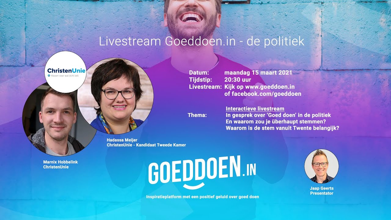 GoedDoen.in - de politiek met Hadassa Meijer & Marnix Hobbelink