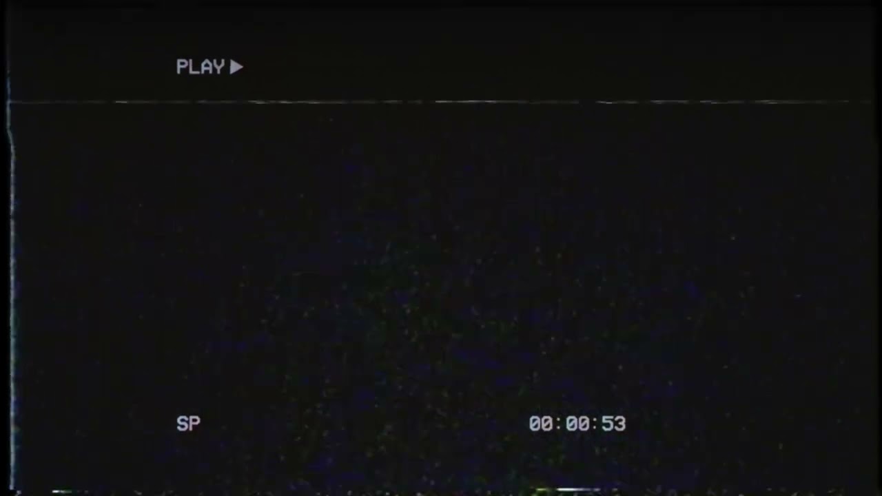 Blank VHS Tape with Play Overlay Footage with TIMER | Free Download 4K