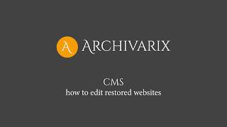 Archivarix Cms - Short Overview. Edit Sites Downloaded From Archive.org Wayback Machine With Cms