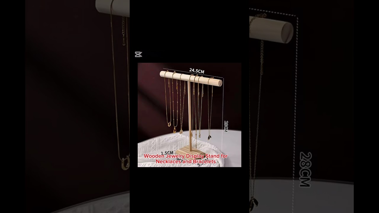 Wooden Jewelry Stand For Necklaces Bracelets, Necklaces Holder Ideas 