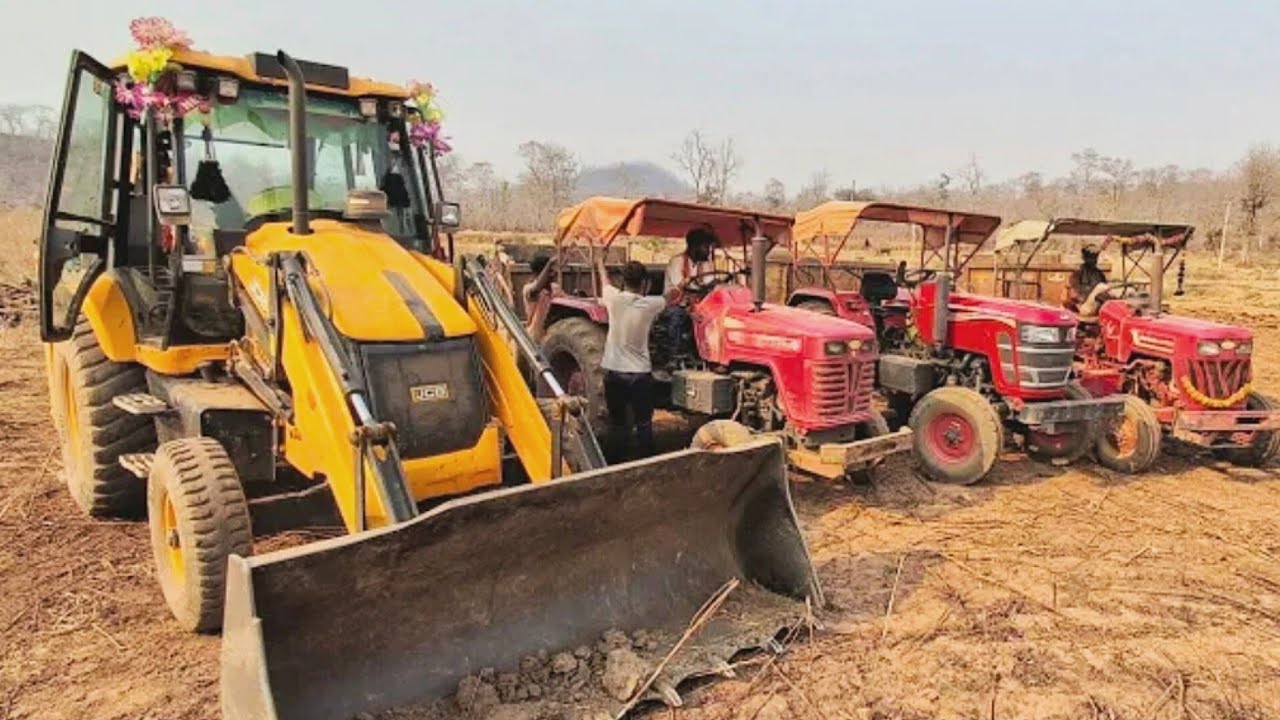 Jcb 3dx Machine Loading Mud in All Tractors | Jcb tractor cartoon gadi | Jcb video | tractor video