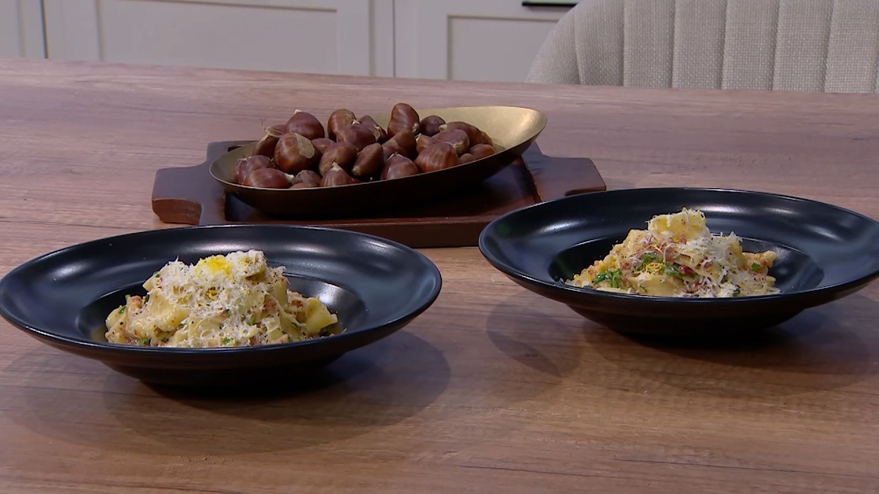 Ζυμαρικά με σάλτσα από καστανά και λουκάνικο | Ανδρέας Λαγός