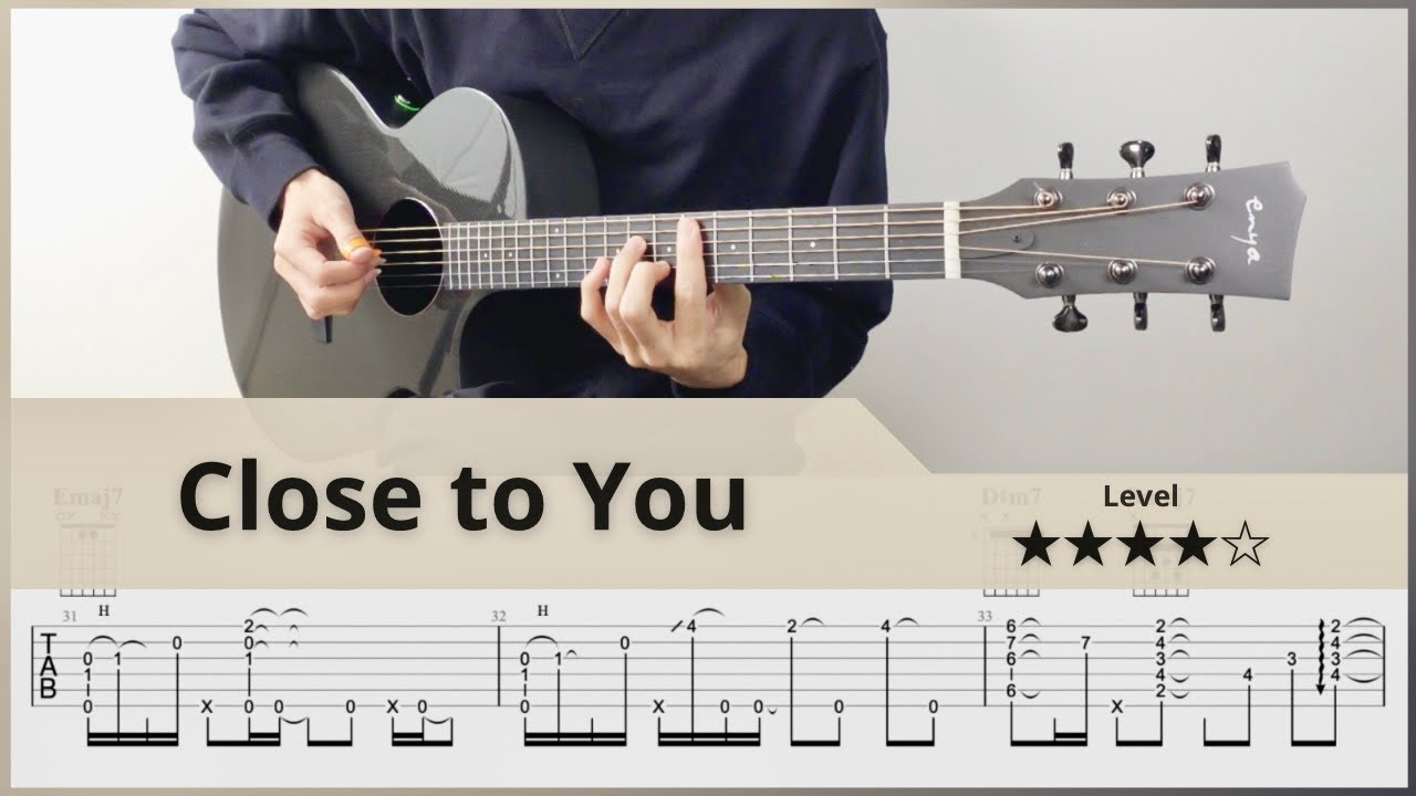 TAB】 Close to You - The Carpenters - Enya X3 Pro - FingerStyle