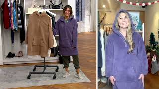 Koolaburra by UGG Sherpa Fleece Hooded Lounger on QVC