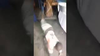 Niño Da Voltereta Y Tira La Comida