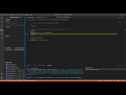 helloWorld python-Visual Studio Code CIS024C