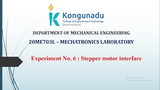 Experiment No. 6 : Stepper motor interface