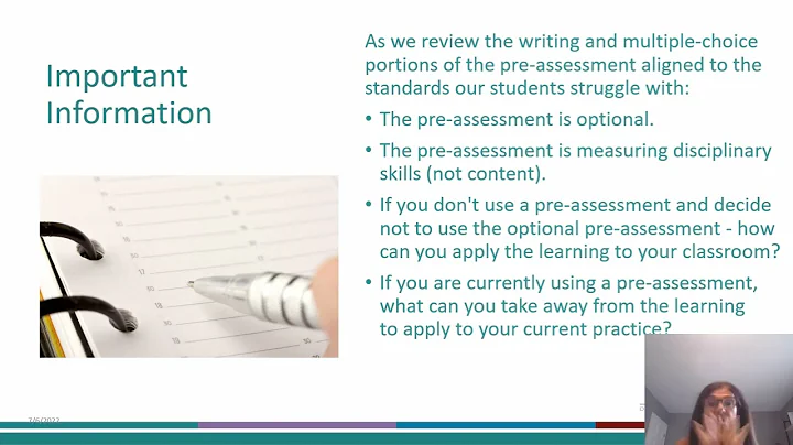 Introduction to the Pre-Assessment